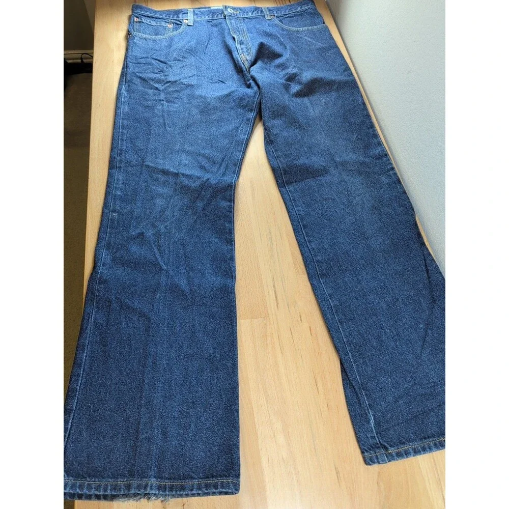 Levis 517 Jeans Mens 38x33 Blue Bootcut Denim Pants Dark Wash Western Workwear